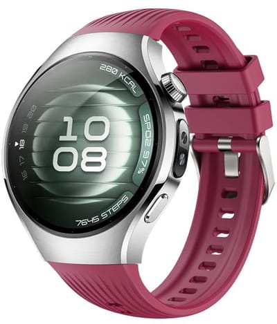 By Qubix - Siliconen bandje 'True Fit' - Wijnrood - geschikt voor Huawei Watch 5 - 46mm