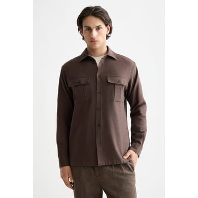 Scotch & Soda Melange Relaxed-fit Shirt Demitasse Melange Taglia: M | Camicie Casual Outlet | Uomo