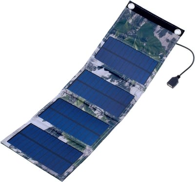 Opvouwbaar zonnepaneel 7W, USB 5V, 1.2A, ES-4