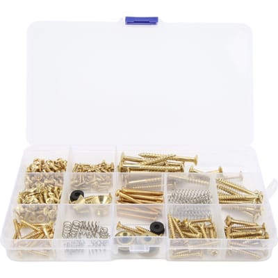 Elektrische Gitaar Schroevenset Metalen Schroeven Spring Strap Snap Assortiment Set Reparatie BevestigingsmiddelenGoud goud