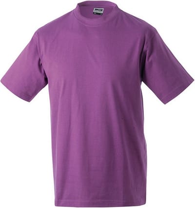 James and Nicholson Unisex Zware Ronde Tee (Paars)