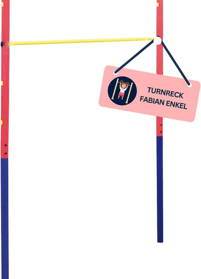 White-Label® Turnrek - Rekstok - Duikelrek - Tuinrek - Rood met Blauw