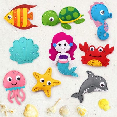 Naaiset voor kinderen - Knutselpakket Meisjes en Jongens - Zeedieren