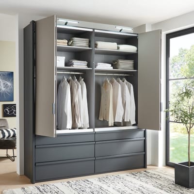 Rivas Legplanken - Set 2 stuks - 96x50 cm - Spaanplaat - Grijs - Vakbreedte 100 cm