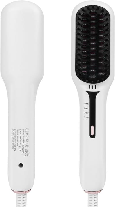 Professionele Haarstijlborstel met Ionen, 4 Temperatuurinstellingen en Snelle Verwarming voor Perfect Steil Haar en Styling