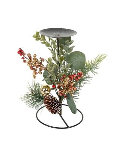 ARTYFETES - Traditionele en plantaardige kandelaar 20 cm kerstdecoratie
