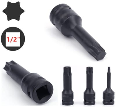 Kracht torxdoppen set - 6 delig - T55 t/m T100 - Torxdop - ASTA