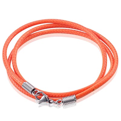 LGT Jewels waxkoord ketting Oranje- 2.5mm-55cm