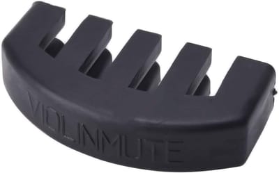 Dailygoods- Viooldemper Rubber - Ideaal voor Oefenen - 4/4 Viool - Eenvoudig te Bedienen - Afmetingen 5,3 x 2,5 x 1,5 cm - Zwart - Demper