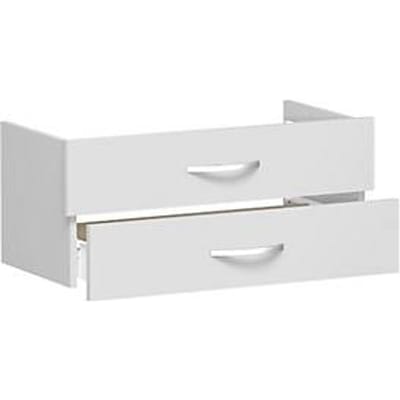 Inzet voor schuifladen ALICANTE, 2 schuifladen = 1 set, B 800 x D 400 x H 384 mm, lichtgrijs