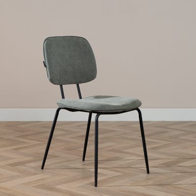 Bronx71® Scandinavische eetkamerstoel Ivar gerecyclede stof groen - stoel