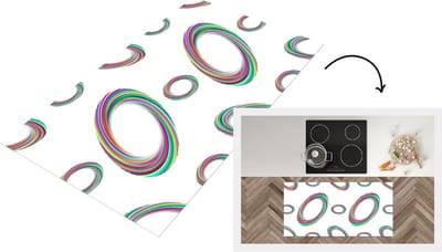 Keukenloper - Loper keuken - Ring - Regenboog - Patronen - 120x60 cm - Keukenloper vinyl