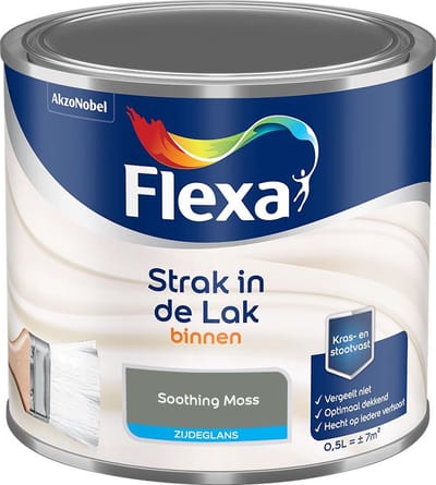 Flexa - Strak In De Lak Binnenlak Zijdeglans - Soothing Moss - Mengverf - 500 Ml