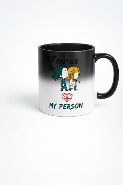 Black Magic Mok Grey's Anatomy | You're My Person | Hittegevoelige Dokters Vriendinnen Mok