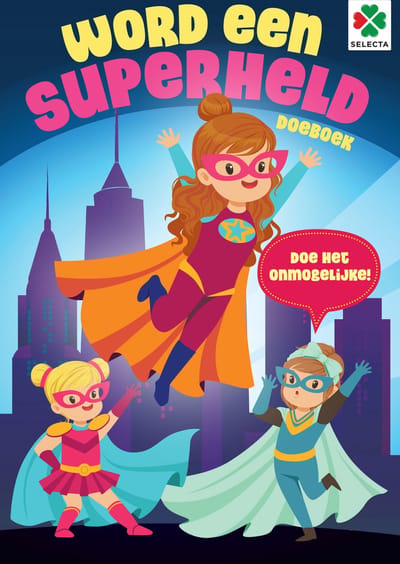 Tactic Selecta Word een Superheld Sticker Doeboek - 32 Pagina's - Stickers, Kleurplaten en Activiteiten - Vanaf 3 Jaar