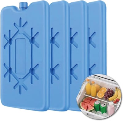 IJsbrood voor geïsoleerde tas - herbruikbare koelblokken - 200 ml - 4 stuks - geïsoleerd - ultradun - ideaal voor buitenactiviteiten en levensmiddelen koel houden