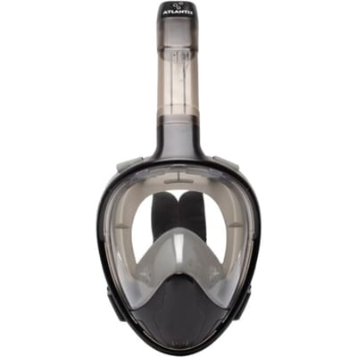 Atlantis Snorkelmasker 3.0 - Duikbril - Snorkel - Snorkelset - Full Face Masker - Volwassenen - Zwart/Grijs - S/M
