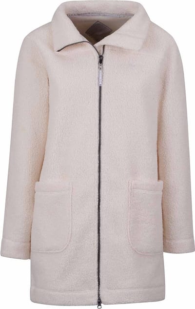 BJØRNSON Milla Curly Fleece Parka Jas Dames - Winterjas - Maat 36 - Off-White
