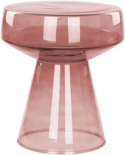 LAGUNA - Bijzettafel - Rood - Glas