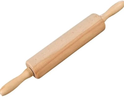 Deegroller beukenhout – rolgedeelte draait apart – beukenkleur – 43 cm – met handwas