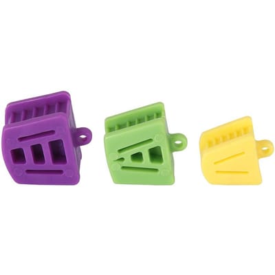 3 Tailles Coussinet Occlusal Dentaire Caoutchouc Ouvre-Bouche Bloc Morsure Écarteur Buccal Fournitures d'Orthodontie Outils de Dentisterie Grand Moyen Petit green