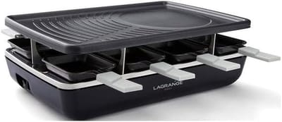 Multifunctionele Raclette - Elektrisch Grill - Gezellige Maaltijden - 3 Functies - 8 Personen - Zwart