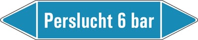 Perslucht 6 bar leidingmarkering op vel 126 x 26 mm - 5 per vel