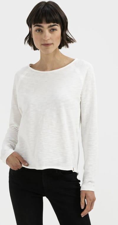 camel active Overhemd met lange mouwen zuiver katoen - Maat womenswear-XS - Weiß