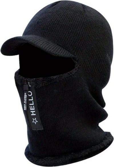 Livano Wintermuts - Heren - Dames - Volwassenen - Muts - Ski Mask - Bivakmuts - Balaclava - Ski Masker - Full Face Mask - Winter - Zwart