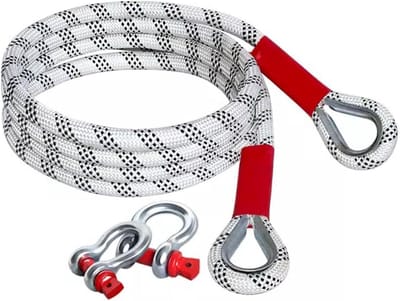 Sleeptouw - Trekriem - Voertuig redden - Heavy Duty - 7 meter - Zwart