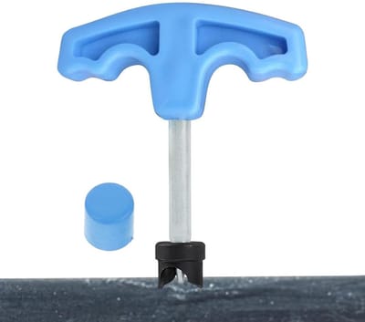 Irrigatie Slang Pons - Druppelslang Perforator - Tuin Bewatering - Ergonomische Grip Roestvrij Staal - 16-20 mm - Blauw