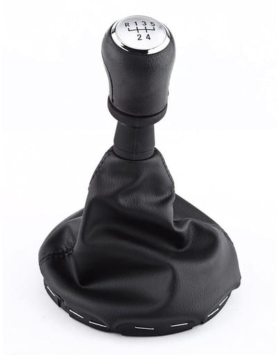 Dailygoods- Versnellingsknop 5 Snelheden - Pookknop - Pookknop Universeel - Versnellingspook Hoes - Beenkap - Kunststof/Synthetisch Leer