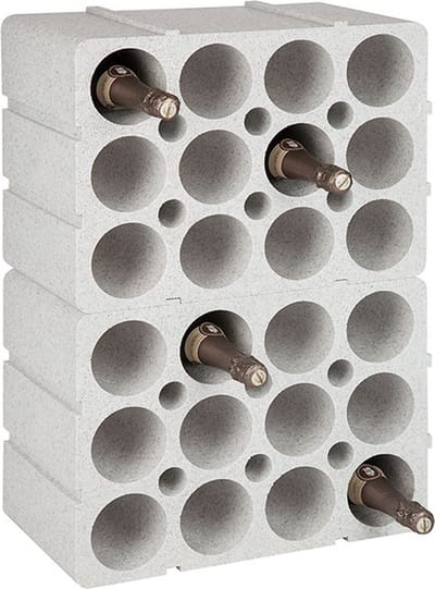 Flessenrek of wijnrek van polystyreen voor 12 flessen