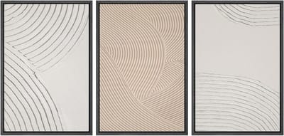 Canvas Muurkunst Set - Abstracte Prints - Woonkamer Decoratie - Set van 3 Panelen - 16" x 24" per stuk