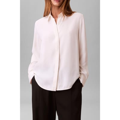 Calvin Klein Crepe Classic Shirt White Greige Taglia: XS | Magliette intime Outlet | Donna | Bianco