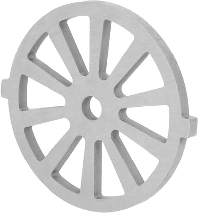 Dailygoods- Snijplaat Vleesmolen - Vervangend Vleesmolenmes - Roestvrij Staal - 7 x 6,5 x 0,5 cm - Gemiddelde Gatdiameter 7 mm - Gewicht 60 g - Vleesmolenaccessoire