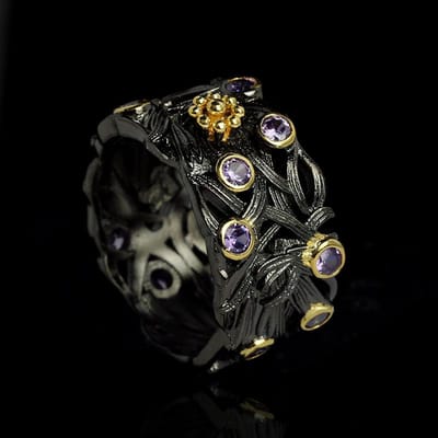 Europese en N Hete Zwart Vergulde Ring Mode Retro Midden-Oosten Ring Fabriek No. 10 black