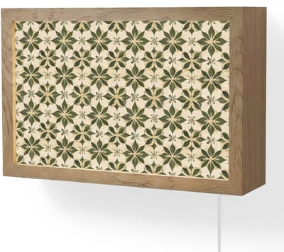 Wandlamp 30x20 cm - Oplaadbaar - Tegel - Dessin - Groen - Wandlampen binnen woonkamer - Slaapkamer lamp met kabel - Decoratieve nachtlamp - Vloerlamp snoer