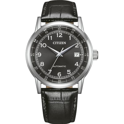 Citizen NJ0210-05E Horloge - Leer - Zwart - Ø 40 mm