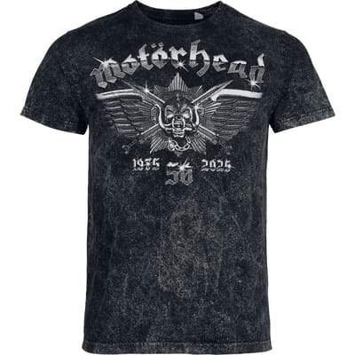 Motörhead T-shirt - Wings - S tot M - voor Mannen - antraciet