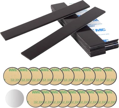 Set van 15 Zelfklevende Magnetische Tapes, Afneembaar en Aanpasbaar voor Keuken, Gereedschap en Koelkast, 12 cm x 20 mm x 2 mm