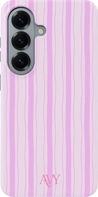 AVY Hoesje geschikt voor Samsung Galaxy S26 | Pink Horizon | Strepen | Roze | Hard Shell Back Cover | Compatibel met MagSafe & Qi2