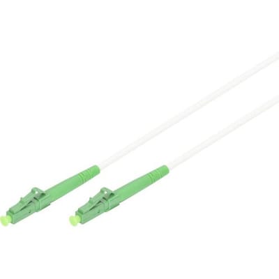Digitus DK-2933A-10-LCA-SX Glasvezel Optische vezel, Glasvezel Aansluitkabel 100 cm Wit, Groen, Munt-groen, Donkergroen (zijdemat) [1x LC APC-stekker