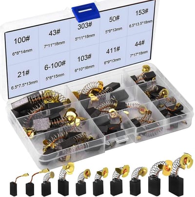 Dailygoody - 30-delige set koolborstels voor elektrische gereedschappen - 10 maten