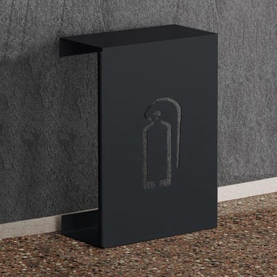 Brandblusserkast Decoratief - Brandblusser Beugel - Brandbeveiliging Opslag - Transparant Voorpaneel - 55x35x22 cm - Zwart
