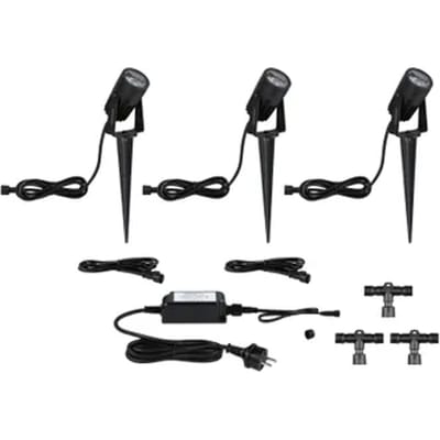 Paulmann Outdoor Link & Light Prikspots Zwart Set 3,5w 3 Stuks
