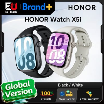HONOR Watch X5i, Globale Versie, 2026 HONOR Smartwatch, 1,97 inch AMOLED-scherm met dunne rand, 21 dagen batterijduur, 109 sportmodi