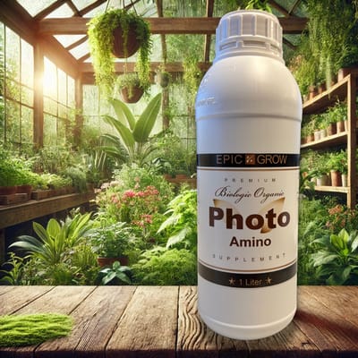 Epic Grow - Photo Amino - 1 Liter - 2ml per 1L water - Plantenvoeding - Biologisch Supplement - Inclusief zakje met Weidebloem zaad - Ondersteunt Fotosynthese en Gezonde Groei