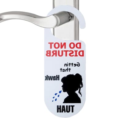 Deurbordje Niet Storen - Privacy Indicator - Privacy Beschermen - Duurzaam Acryl Materiaal - 25.5 x 7.5 cm - Wit