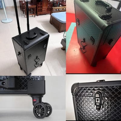 Make-up Koffer - Cosmetische Trolley - Professioneel Gebruik - Afneembare Wielen - 66x37x245cm - Zwart